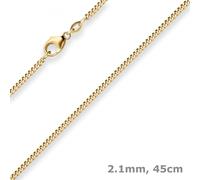 Collana In Oro Giallo 375 Con Maglia A Panzera Di 2,1Mm 45Cm