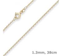Collana In Oro Giallo 585 Con Catena Ancorata Diamantata 38Cm