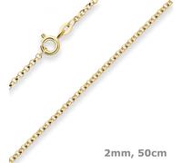 Collana In Oro Giallo 585 Con Perline Di 2Mm 50Cm