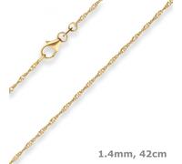 Collana In Oro Giallo 750 Singapur Kette 42Cm