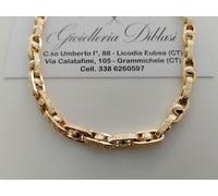 COLLANA In ORO GIALLO Uomo Donna 18 KARATI 750% COLLIER Maglia Catena Girocollo