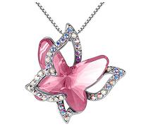 Collana in Oro Reale Per le donne Birthstone gioielli collana di cristallo regali con collane e ciondoli di cristallo premium Collana Di Versi Della Bibbia (M, M)