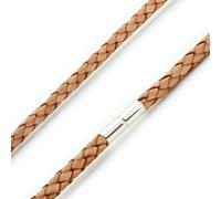 Collana IN Pelle Con Argento Sterling Twist Clasp-Genuine Braided-Colour Scelta