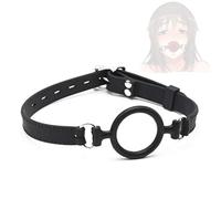 Collana in pelle regolabile Palla in silicone per l'allenamento orale.