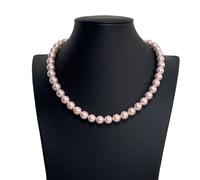 Collana in Perle Naturale da Donna Pietra Dura Perla di Conchiglia Rosa 5 6 10mm