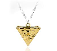 Collana in pietra di cristallo naturale, collana con ciondolo in cristallo, ciondolo con pietre preziose, collane Steampunk personalizzate con ciondolo a catena, collana Anime Millenium Puzzle Yugi Co