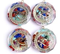 Collana in pietra naturale a forma di goccia - cri 4 pezzi di ciondolo con energia curativa in cristallo naturale Chakra Reiki, collana con ciondolo in cristallo for uomo e donna, regalo di Natale, Sa