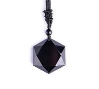 Collana in pietra naturale a forma di goccia - cri Ciondoli a forma di stella con esagramma in cristallo di quarzo naturale, pietre preziose lucidate, gioielli Reiki in quarzo for uomo e donna, opale(