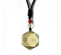 Collana in pietra naturale a forma di goccia - cri Ciondoli a forma di stella con esagramma in cristallo di quarzo naturale, pietre preziose lucidate, gioielli Reiki in quarzo for uomo e donna, opale(