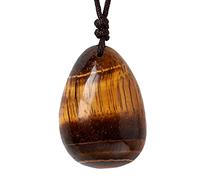 Collana in pietra naturale a forma di goccia - cri Ciondoli in pietra naturale a forma di gocce d'acqua, collana di cristallo di quarzo curativo for chakra, amuleto portafortuna for ragazzi, ragazze,