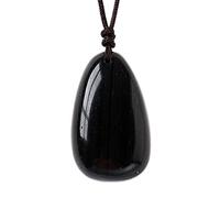 Collana in pietra naturale a forma di goccia - cri Ciondoli in pietra naturale a forma di gocce d'acqua, collana di cristallo di quarzo curativo for chakra, amuleto portafortuna for ragazzi, ragazze,