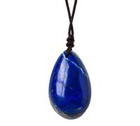 Collana in pietra naturale a forma di goccia - cri Ciondoli in pietra naturale a forma di gocce d'acqua, collana di cristallo di quarzo curativo for chakra, amuleto portafortuna for ragazzi, ragazze,