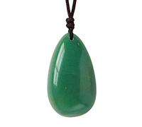 Collana in pietra naturale a forma di goccia - cri Ciondoli in pietra naturale a forma di gocce d'acqua, collana di cristallo di quarzo curativo for chakra, amuleto portafortuna for ragazzi, ragazze,