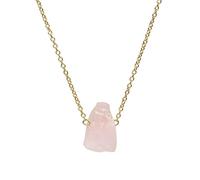 Collana in pietra naturale a forma di goccia - cri Collana con ciondolo in pietra grezza di cristallo curativo, ciondolo di cristallo da 15-25 mm, gioiello di cristallo grezzo irregolare, regalo di Na
