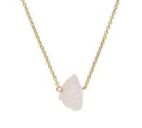 Collana in pietra naturale a forma di goccia - cri Collana con ciondolo in pietra grezza di cristallo curativo, ciondolo di cristallo da 15-25 mm, gioiello di cristallo grezzo irregolare, regalo di Na