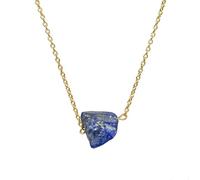 Collana in pietra naturale a forma di goccia - cri Collana con ciondolo in pietra grezza di cristallo curativo, ciondolo di cristallo da 15-25 mm, gioiello di cristallo grezzo irregolare, regalo di Na