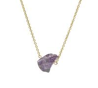 Collana in pietra naturale a forma di goccia - cri Collana con ciondolo in pietra grezza di cristallo curativo, ciondolo di cristallo da 15-25 mm, gioiello di cristallo grezzo irregolare, regalo di Na
