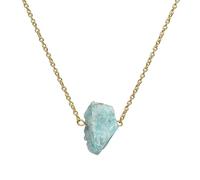 Collana in pietra naturale a forma di goccia - cri Collana con ciondolo in pietra grezza di cristallo curativo, ciondolo di cristallo da 15-25 mm, gioiello di cristallo grezzo irregolare, regalo di Na