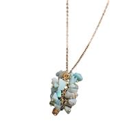 Collana in pietra naturale a forma di goccia - cri Collana con cristalli curativi naturali, ciondolo con pietra preziosa for uomini e donne, collana con ciondolo di cristallo come regalo di guarigione