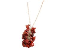 Collana in pietra naturale a forma di goccia - cri Collana con cristalli curativi naturali, ciondolo con pietra preziosa for uomini e donne, collana con ciondolo di cristallo come regalo di guarigione