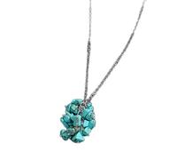 Collana in pietra naturale a forma di goccia - cri Collana con cristalli curativi naturali, ciondolo con pietra preziosa for uomini e donne, collana con ciondolo di cristallo come regalo di guarigione