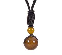 Collana in pietra naturale a forma di goccia - cri Collana fatta a mano con pietre di cristallo naturale for donne e uomini, ciondolo sferico for protezione, cristalli e pietre curative, ciondolo for