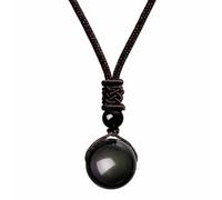 Collana in pietra naturale a forma di goccia - cri Collana fatta a mano con pietre di cristallo naturale for donne e uomini, ciondolo sferico for protezione, cristalli e pietre curative, ciondolo for