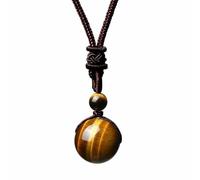 Collana in pietra naturale a forma di goccia - cri Collana fatta a mano con pietre di cristallo naturale for donne e uomini, ciondolo sferico for protezione, cristalli e pietre curative, ciondolo for