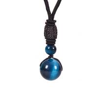 Collana in pietra naturale a forma di goccia - cri Collana fatta a mano con pietre di cristallo naturale for donne e uomini, ciondolo sferico for protezione, cristalli e pietre curative, ciondolo for