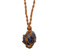 Collana in pietra naturale a forma di goccia - cri Pietre di quarzo curative, ciondolo tascabile in rete, collana con pietre preziose di cristallo naturale, pietre curative irregolari, pendenti Reiki