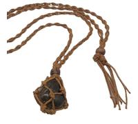 Collana in pietra naturale a forma di goccia - cri Pietre di quarzo curative, ciondolo tascabile in rete, collana con pietre preziose di cristallo naturale, pietre curative irregolari, pendenti Reiki