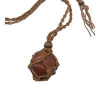 Collana in pietra naturale a forma di goccia - cri Pietre di quarzo curative, ciondolo tascabile in rete, collana con pietre preziose di cristallo naturale, pietre curative irregolari, pendenti Reiki