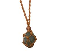 Collana in pietra naturale a forma di goccia - cri Pietre di quarzo curative, ciondolo tascabile in rete, collana con pietre preziose di cristallo naturale, pietre curative irregolari, pendenti Reiki