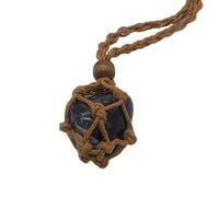 Collana in pietra naturale a forma di goccia - cri Pietre di quarzo curative, ciondolo tascabile in rete, collana con pietre preziose di cristallo naturale, pietre curative irregolari, pendenti Reiki