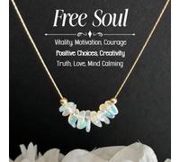 Collana in rame con cristallo di opale, libertà, vitalità, potere, coraggio Rame