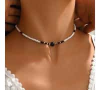 Collana in tessuto di perle imitazione con design boemo retrò per amanti della