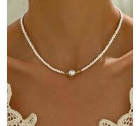 Collana in tessuto di perle imitazione con design boemo retrò per amanti della