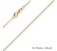 Collana In Vero Oro Giallo 585 Con Catena Di Venezia 34Cm 0,7Mm