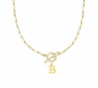 Collana in vetro con ciondolo a forma di clasp capital A Z iniziale Necklace for Women Hiphop Gold Alphabet Pendant Necklaces Thick Chain OT Buckle Necklace Ciondolo per occhiali, acciaio inox, Senza