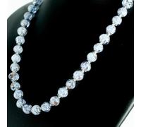 Collana In Vetro Di Murano Blu Chiaro 42 Perle Millefiori 46cm Venezia