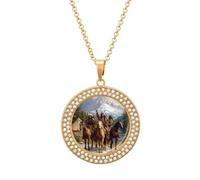 Collana indiana nativa americana da donna, regolabile, con ciondolo per mamma, moglie, fidanzata, idea regalo, Misura unica, Metallo