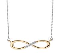 Collana Infinito Simbolo Infinity 5 Diamanti Brillanti 585 Oro