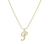 Collana iniziale con strass Collana iniziale placcata in oro AZ 26 Collana delicata con lettera 'alfabeto per le donne Bagliore Collane E Bracciali Party Pack (P, One Size)