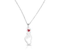 Collana Kpop per Donne, Collano con Ciondolo Gesto del Cuore in Acciaio Inossidabile, Collana Regolabile con Ciondolo, Regalo per Fan del Kpop, Compleanno, San Valentino, Accessorio Kpop per Donne