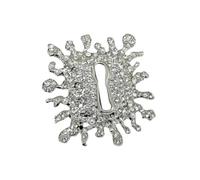 Collana leggera da 101 g alla moda con intricata texture di corallo e costruzione Kirsite lucida in lega di metallo, gioielli alla moda per le donne, brooch, come descritto, come descritto