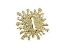 Collana leggera da 101 g alla moda con intricata texture di corallo e costruzione Kirsite lucida in lega di metallo, gioielli alla moda per le donne, brooch, come descritto, come descritto
