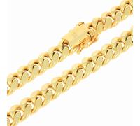 Collana Leggera In Oro Giallo 10K Da Uomo Con Maglia Cuban Link Di 8.7Mm 20"