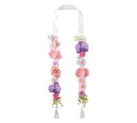 Collana Lei Con Fiori Per Laurea - Ghirlanda Tropicale In Raso Artificiale, Stola 120 Cm Accessorio Decorativo Per Cerimonia Carina, Scuola Università Festa Danza Matrimonio Spiaggia Estate Sposa Donn