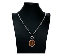 Collana Lettera Iniziale Nome Lunga Uomo Donna Acciaio Strass Oro Argento