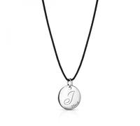 Collana LIU JO Luxury MONOGRAM LJ294I Iniziale Lettera "I" Argento Laccio Nero